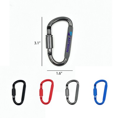 3.5" Aluminum Carabiner with lock