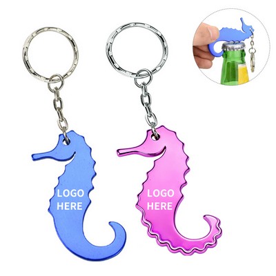 Seahorse Aluminum Bottle Opener Keyring